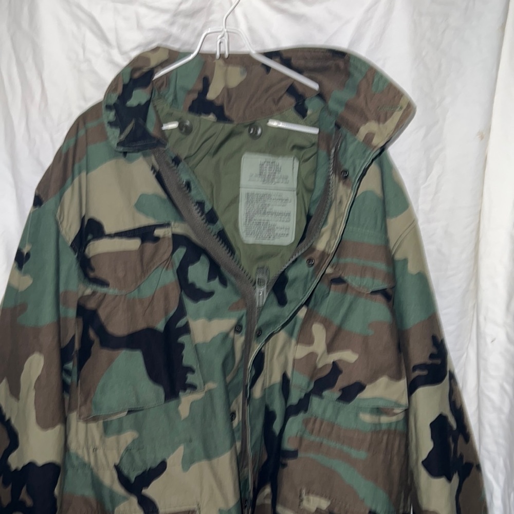 Medium short US Army jacket woodland camouflage